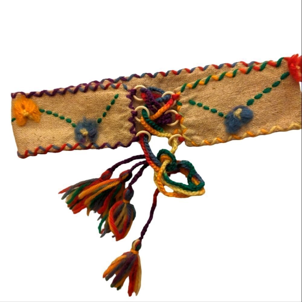 Vintage handmade rainbow belt‎